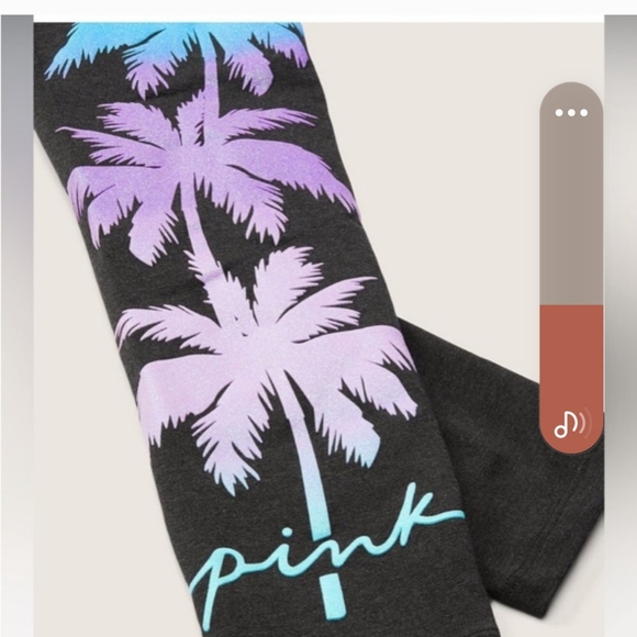 Vs pink shine palm tree cotton leggings, size xl. NWT. - Picture 5 of 12